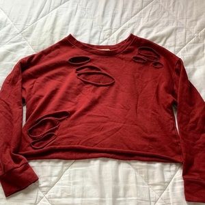 cropped sweatshirt
